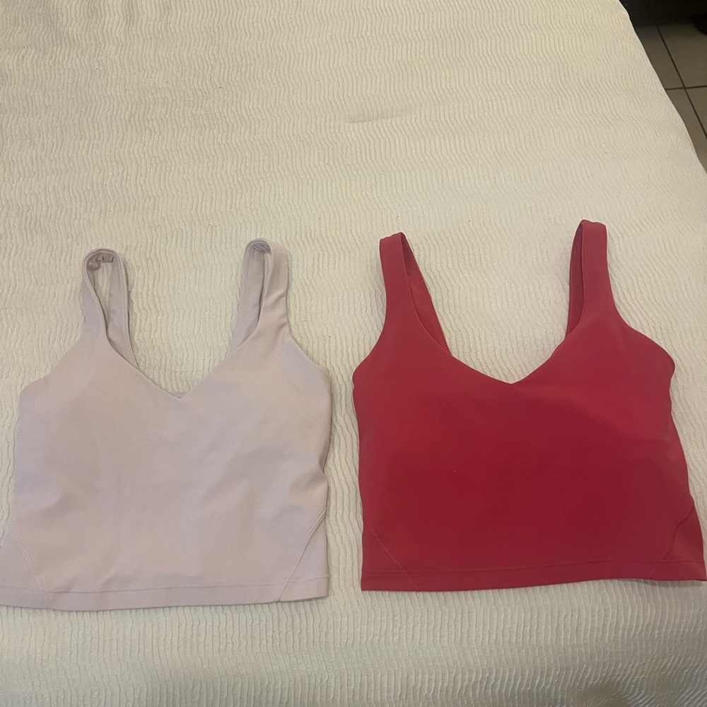 lululemon athletica Pink and Light Pink Tank Tops - Pair